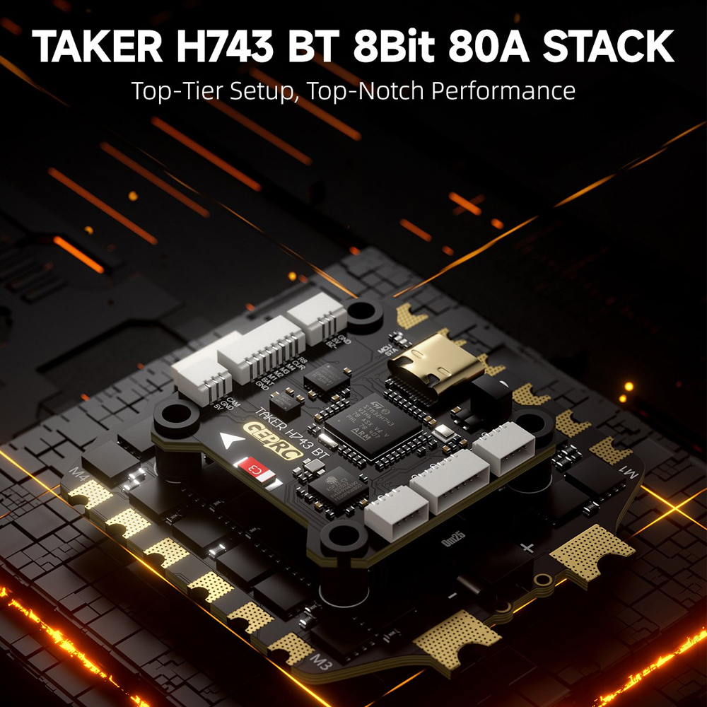 GEPRC TAKER H743 BT 8Bit 80A S - đánh giá và giá Rc Helicopter Gyro